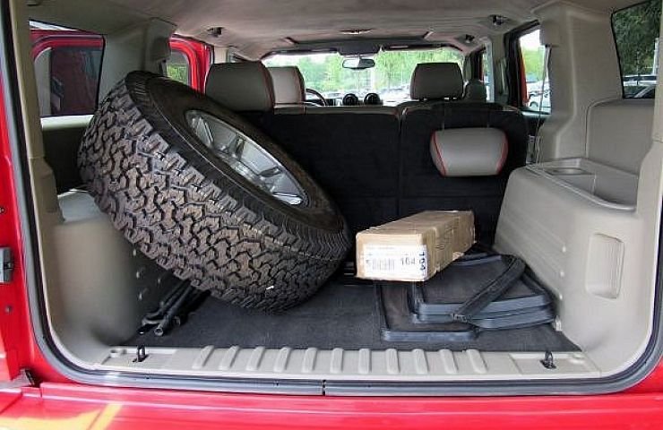 Spare Tire in Car