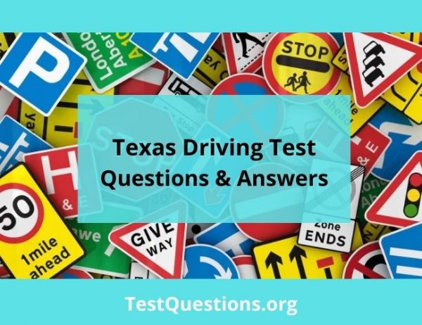 texas driving test quiz