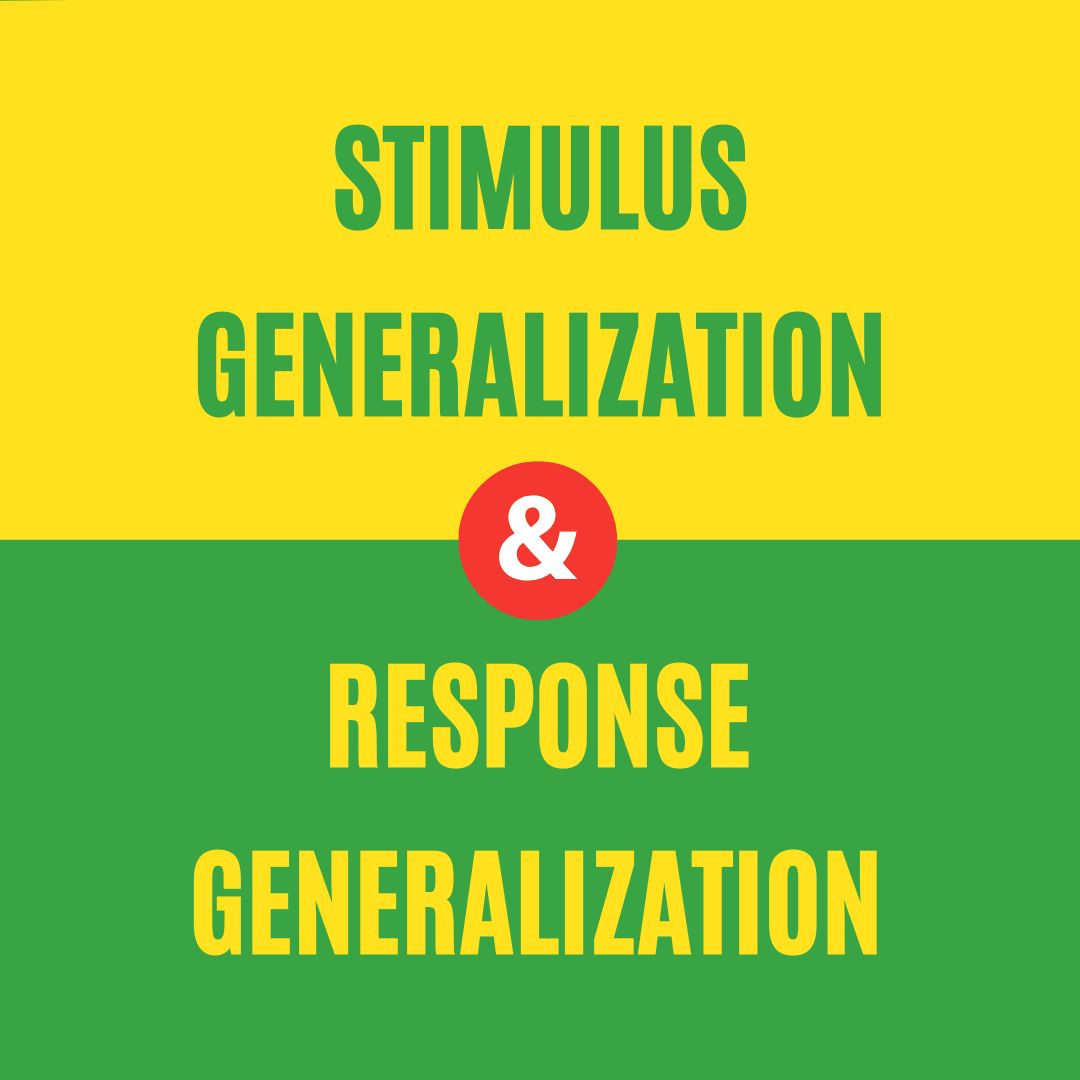 Stimulus Generalization and Response Generalization Test Questions